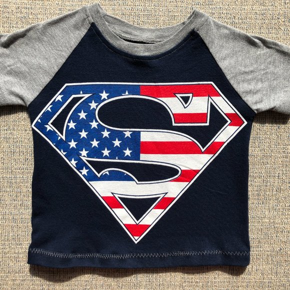 Superman Superhero DC Comics two piece set retro t- shirt toddler pajamas - Picture 3 of 8